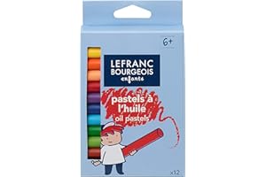 Lefranc Bourgeois - Pastels à l'huile pour enfants - Boîte de 12 x 8mm