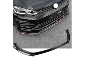 WQEUN Spoiler Avant Voiture Abs Pare Choc Avant Lame Convient pour Golf 7/7.5 Mk7 GTI GTD 7R 2014-2019 Pare-Chocs De Voiture Spoiler Séparateur,Black