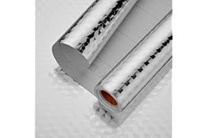 Niviy Papel Adhesivo para Muebles 59.5x500cm Papel Aluminio Adhesivo para Cocina Autoadhesivo Impermeable Decorativo Cocina Encimera Mesa Diamante