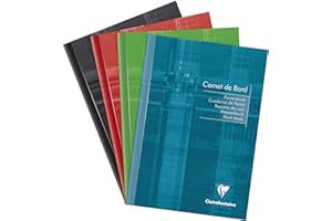 Clairefontaine 3689C Zeszyt zszywany dla nauczycieli – Format: A5 14,8x21 cm – 40 stron z odrywanymi marginesami – Papier rejestrowy zielony 110 g – Okładka kartonowa powlekana – Kolor losowy