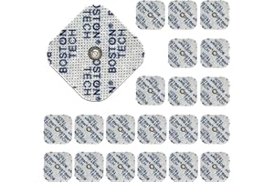 Zestaw 20 elektrod Boston Tech. Pads kompatybilne Beurer i Vitacontrol. Łatki 5 x 5 cm do stymulatora elektrostymulatora. Do wielokrotnego użytku z optymalną przyczepnością, nie wymaga żelu.