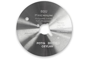 CANPOLAT GASTRONICS Universal Kreismesser für Ceylan, Dost, Potis - 80 mm, glatt - Dönermesser aus Edelstahl in Premium Qualität