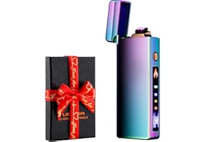 Dachance Cool Gifts Electric Lighter for Men Dad Him Digital Counter Bettary Display Windproof Flameless Plasma USB Rechargeable ARC Birthday Gifts for Men, Boyfriend, Husband (Magic)