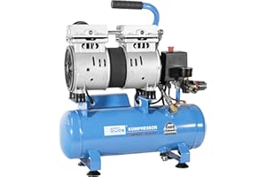 Güde Compresor Airpower 105/8/6 Silent (sin aceite, silencioso, solo 59 dB(A), máx. 8 bar, 550 W, caldera de 6 l, cantidad de suministro 94 l/min, reductor de presión, manómetro, válvula de seguridad