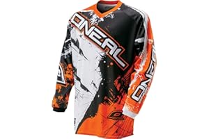 O'Neal Camiseta de Motocross MX Enduro | Coderas Acolchadas, Cuello en V, Transpirable, Element Shocker Jersey, Adulto