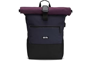 Ela Mo Plecak damski, plecak szkolny, zwijany top, piękny, wygodny i przemyślany, 18 l