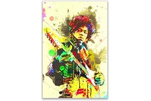 Kunstbruder Impression sur toile Jimi Hendrix Guitar Color 60 x 90 cm