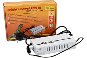 Lucky Reptile Bright Control PRO III - Alimentatore multiwatt per lampade a vapori metallici - Alimentatore elettronico per lampade Bright Sun - Accessorio per luce terrario - 35/50/70 Watt