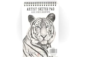 Sixstore Szkicownik w rozmiarze A5 biały papier do rysowania 180 g/m2 na spiralnej książce, 28 arkuszy