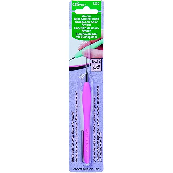 Clover Soft Touch Steel Crochet Hooks, No. 0/1.75mm : Amazon.in