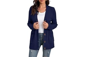 GRECERELLE Damskie dzianinowe długie kardigany swetry kardigany damskie luźne z długim rękawem dzianina oversize sweter kardigan na jesień zimę wiosnę