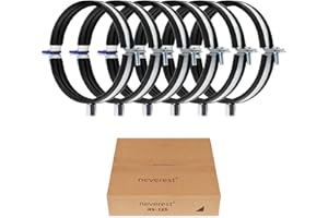 neverest® RS 125mm - Fascetta stringitubo con Guarnizione in Gomma e Filettatura M8/M10 6 Pezzi