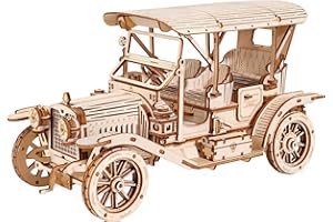 ROBOTIME Puzzle 3D en Bois Maquette Voiture en Bois a Construire Adulte - Voitures Classiques Construction Bois Modelisme Maquette Adulte - Cadeaux pour Adultes Et Adolescents