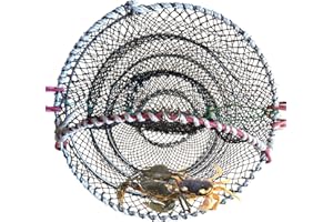 CHYGER Crab Trap Fishing Net Shrimp Basket Bait Traps Fishing Accessories Line Lobster Cage Bait Case Portable Folded