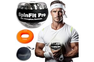 Free Fit Unlimited-Giroscopio para Fortalecer Mano-Hand Grip-Bola giroscopica-Antebrazo ejercitar-Fortalecedor de Agarre-Tenis Escalada Golf Ciclismo