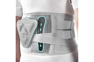 TOVIKI Fascia Lombare Supporto Schiena, Fascia Lombare con Stecche Elastica Cintura Posturale Schiena per Mal di Schiena, Cintura Decompressione Lombare Donna Uomo - L