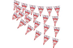 AXERHK Ve Day Bunting, Ve Day 80th Anniversary Decorations, 5m 20PCS Union Jack Bunting, Ve Day 80th Anniversary Flag 2025, Ve Day Flag for Remembrance Day Garden Street Party Decoration Outdoor Banner Flags