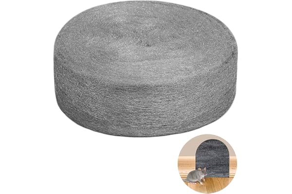 Yixinly 30 m Stålull, 0000 stålull mot gnagare för ventilationsgaller, garage trädgård och rengöring/polering, effektivt isol