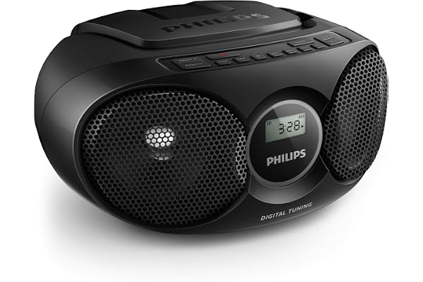 Philips Audio Lecteur CD Portable/Radio FM, Dynamic Bass Boost, Entrée Audio/Radio CD Philips AZ215B/12 Noir
