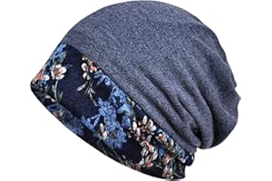 TERYNANLE Mütze Damen Herren, Slouch Beanie Mütze Weich Laufende Beanie Mütze Baumwolle, Dünne Schlafmütze Turban Chemo Kopfbedeckung für Haarausfall, Leichte Atmungsaktiv Chemo Mütze Jersey Longbeanie Cap