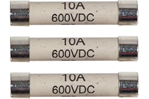 Power Probe Juego de 3, Fusibles cilindricos de 10 AMP/600 VDC compatibles con Multímetro PPTK0034