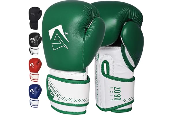 AQF Gants De Boxe, Sac De Frappe Cuir Gant De Boxe, Gant MMA, Gants De Boxe Homme & Femmes, Pao Boxe, Arts Martiaux, Sac De Boxe Gloves avec Extra Rembourrage 8 10 12 14 16 Oz