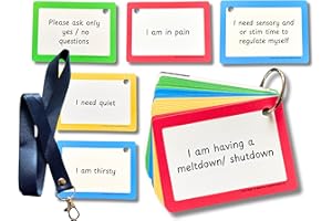 ALBIDAYA ISLAMIC STORE Communication Cards for ADHD and Autism, Special Needs Communication Aid for Non Verbal Adults and Children, Speech Delay Flash Cards