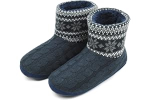 COFACE Homme Haute Qualité Niche Chaussons d'hiver Chaud Anti-dérapant Chaussures