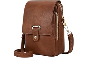 Leathario Cross Body Bag Women, Vegan Leather Phone Bag, Small Women's Cross-Body Bags, Versatile Handbags and Shoulder Bags