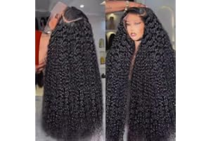 VIPBEAUTY Curly Lace Front Wigs Human Hair 200% Density 13x4 Transparent Lace Frontal Human Hair Wigs for Women Glueless 12A Brazilian Wigs Human Hair Pre Plucked with Baby Hair 24 Inch