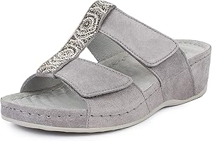 Jürgen Hirsch Pantolette da donna Vita 01 tutto tondo pelle massaggio plantare antishock pad