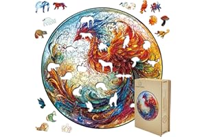 LUMIN TUTU Drewniane puzzle, drewniane puzzle dla dorosłych, drewniane puzzle z drewnianym pudełkiem, 29 x 29 cm, 200 szt., idealne do dekoracji i prezentów – małe prezenty dla dzieci i dorosłych