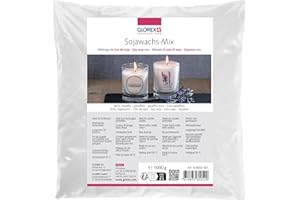 GLOREX 6 8603 400 Mélange de cire de soja, 1000g, pour la création de bougies, Blanc