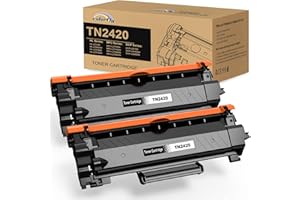 COLORFLY TN2420 TN2410 Cartucho de Tóner Compatible para Brother TN2420 TN-2420 TN2410 TN-2410 para Toner Brother MFC L2710DW MFC-L2710DW HL-L2350DW DCP-L2530DW MFC-L2710DN MFC-L2750DW HL-2310D (2 Negro)