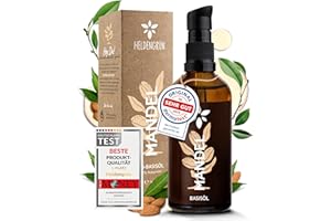 ‎HELDENGRÜN Heldengrün® Mandelöl Bio [100% NATURREIN] - Dermatologisch getestet - Mandelöl Baby - Sanfte Pflege für trockene & empfindliche Haut - Mandel Öl kaltgepresst