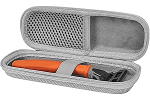 Linkidea Generic EVA Hard Shell Safety Razor Case, Shaving Accessories Storage, Men's Travel Shaver Bag Compatible with Gillette Fusion 5 Power, Mach 3, Harry's 5 Blade (Silver)