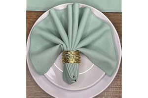Hope Textiles Mint Green 15" x 15" (38cm) Fabric NAPKIN (Polyester, not cotton) PACK OF 4