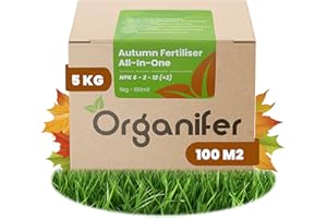 Fertilizante De Otoño Universal (5 Kg - 100 M2) - Rico En Potasio - Abono De Otoño - Abono Para Césped - Aumenta La Resistencia Del Césped A Las Heladas - Sequía - Organifer