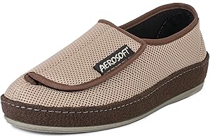Aerosoft Chaussure Basse 6072-4P avec Velcro, Chaussure de santé pour Femmes et Hommes, idéale comme Chaussures de rééducation, Chaussures de Bandage, Pantoufles