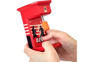 Retro Arcade Punch Bag Game, Portable Table Top Boxing Machine with Score Counter, Classic Arcade Machine for Men & Women, Built-in Display, Speakers, Volume Controls - Nostalgic Game by Thumbs Up!