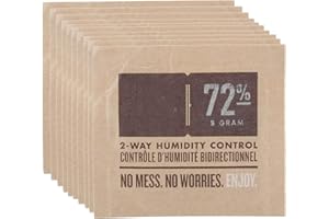 WEIYIROTY Tasche zur Kontrolle der Luftfeuchtigkeit, 2 Wege, Luftbefeuchter, 10 Stück, versiegelt, Beutel mit konstanter Luftfeuchtigkeit, Versiegelung von Feuchtigkeit für Zigarrenkeller (72 % Feuchtigkeit)