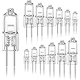 Jaenmsa Pack of 12 G4 Halogen Bulbs 20 W 12 V 2700 K Clear Capsule Lamps for Cooker Hoods Kitchen Living Room Bedroom