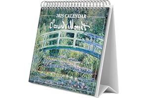 Grupo Erik: Calendario Monet 2025 da Tavolo - Calendario da Scrivania 2025, 12 mesi, 18x20 cm FSC®, Calendario da Tavolo 2025, Calendario Ufficio 2025