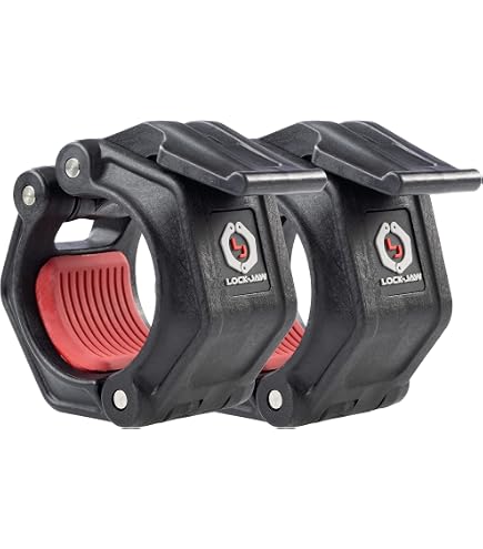 Fermo Per Bilanciere Lock-Jaw PRO 2 Con Magneti - Per Barre Olimpiche Da 50 Mm, Grigio, Tenuta Potenziata Del 50%