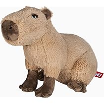 FANCY Capibara Peluche 24 cm - Pupazzo Morbido di Capibara Realistico e Sicuro, Peluche Capybara - Idea Regalo per Adulti e Bambini 0