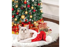 Tenuevo Weihnachtsbaum Decke Christmasbaumdecke 90cm, Weihnachtsbaum Rock Weißer, ​Plüsch Tannenbaum Decke, Luxus Weihnachten Baum Rock ​zum Abdecken des Weihnachtsbaumständers