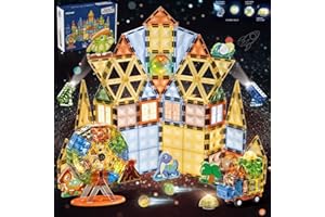 BINZKBB Klocki Magnetyczne 110-częściowy,Przezroczyste klocki magnetyczne 3D dla dzieci,Zabawki edukacyjne zachęcające do kreatywności dla chłopców i dziewczynek 3 lat+