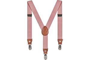 DEBAIJIA Bretelles Enfants Réglable et Élastique 3 Clips Y Forme en Cuir BéBé Garçon Fille Pantalon Accessoires- Variété Couleurs