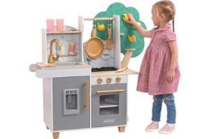 KidKraft Cucina Giocattolo in Legno Happy Harvest per Bambini con Accessori per Pentole e Cibo Giocattolo, Giochi per Bambini 3+ Anni, 10160