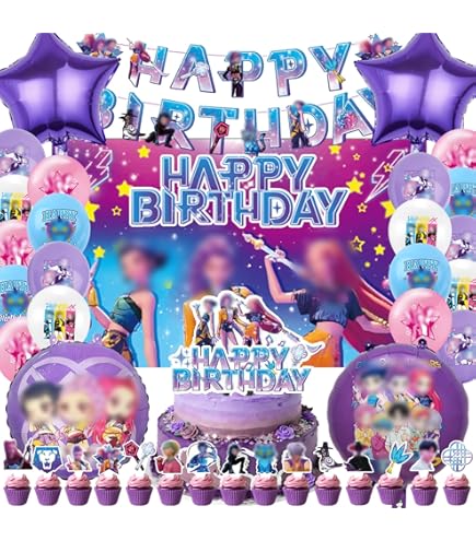 Set Decorazione Compleanno: 16 Palloncini, 13 Topper Per Torte E 1 Striscione - Tema Festa Completo